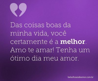 Bom dia Amor