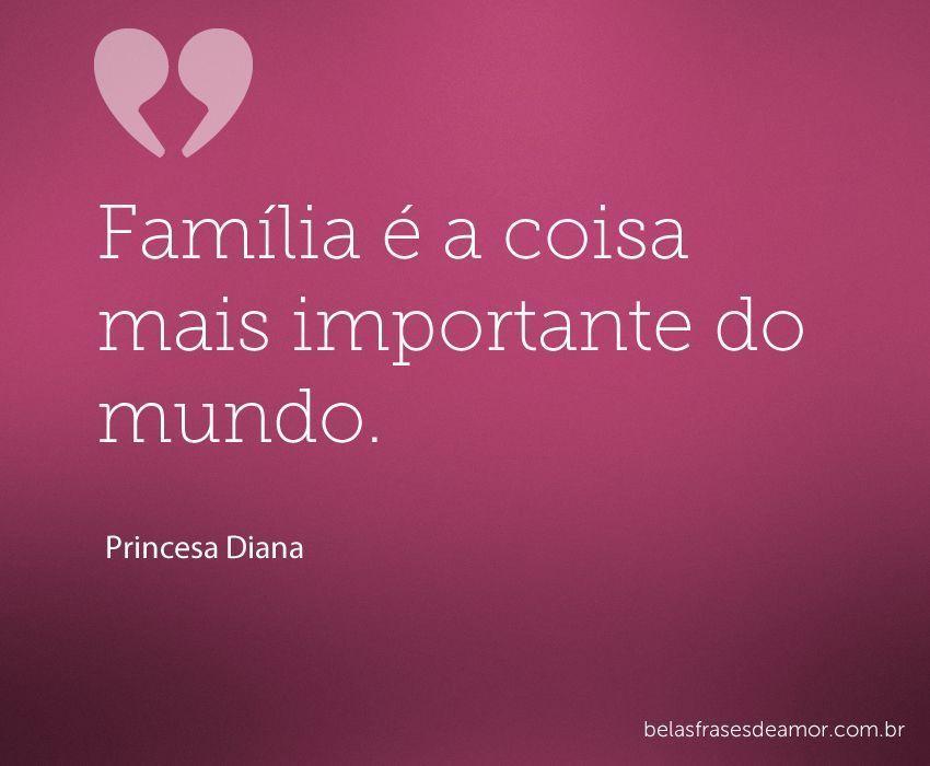 "Família é a coisa mais importante do