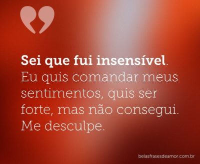 Frases de Desculpas Amor